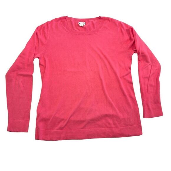 J. by J. Crew Women's Pink Long Sleeve Pullover Sweater Size M‎ - Picture 1 of 6